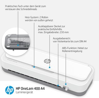 HP laminadora A4 protección documentos accesorios
