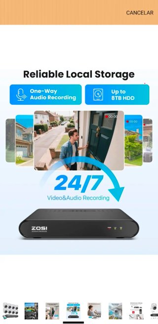Kit Cámaras Vigilancia ZOSI 3K