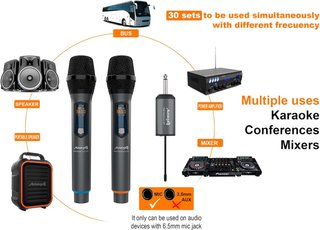 Audibax micrófono inalámbrico profesional portátil
