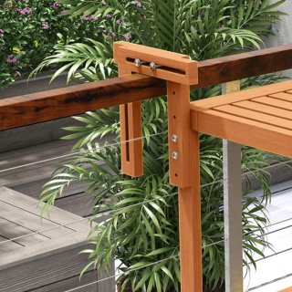 Tavolo pieghevole da balcone in legno