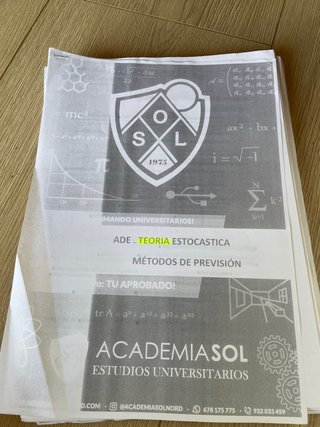 Apuntes Academia SOL - Metodos de prevision
