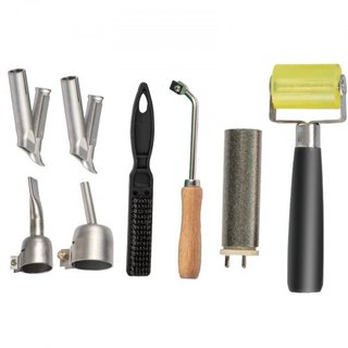Soldador de Tejas, 8 Piezas Pistola de Soldadura PVC, Soldador de Plástico de Aire Caliente de 1600W, Pistola de Calor PVC 220V, Kit de Soldador de Plástico con Núcleo de Calentamiento de Mica, Re...