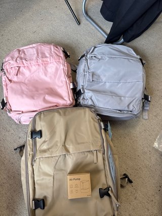 Mochilas (Rosa, Gris, Beige)