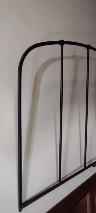 Cabecero de cama metálico negro 145cm
