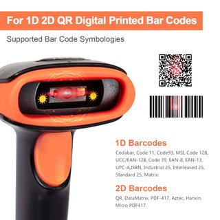 Lector inalámbrico código barras portátil
