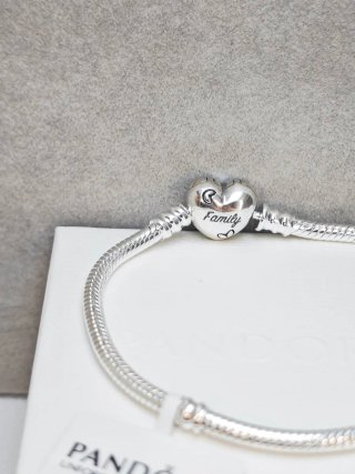Pulsera Pandora Corazón 19cm Plata S925