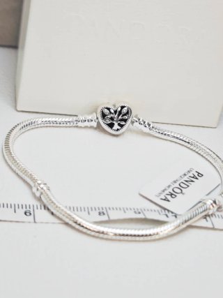Pulsera Pandora Corazón 19cm Plata S925
