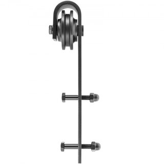 Kit de Hardware para Puerta de Granero Deslizante, Kit de Puerta de 11FT, Kit de Hardware para Puerta de Granero Doble con Capacidad de Carga de 330LBS, Pista de Puerta de Granero de Acero al Carb...
