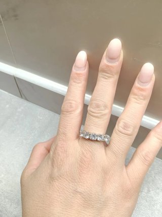 Semiveretta Moissanite Argento