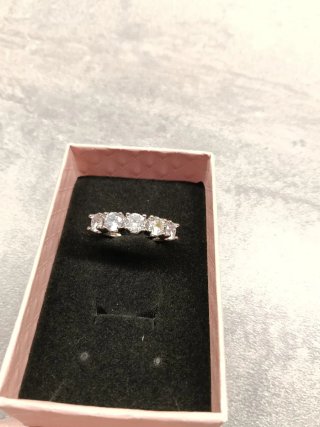 Semiveretta Moissanite Argento