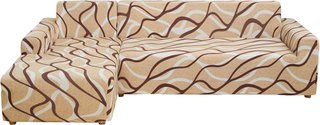 Funda sofá chaise longue elástica blanca