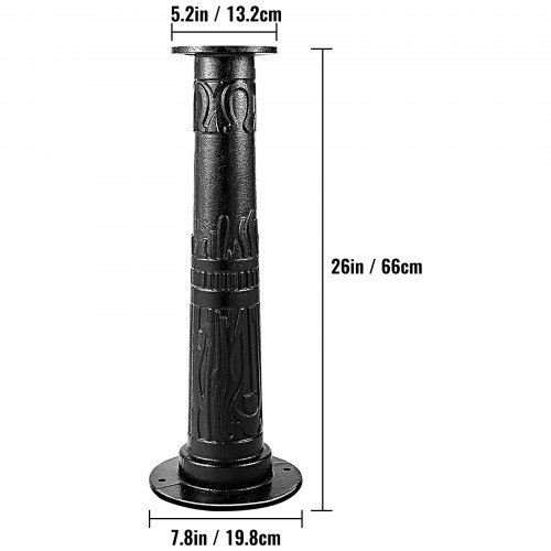 Antique Hand Water Pump Stand Pitcher Pump Stand Cast Iron Well Pump Stand with Pre-set 13 mm(0.5") Holes for Easy Installation Old Fashion Pitcher Hand Pump Stand for Home Yard Pond Garden Outdoo...