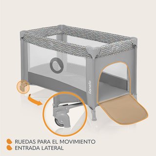 Lionelo cuna de viaje bebé segura transpirable
