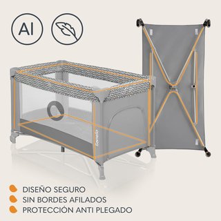 Lionelo cuna de viaje bebé segura transpirable