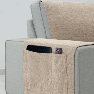 Protector chaise longue chenilla beige suave