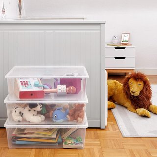 Grizzly cajas transparentes apilables ventiladas