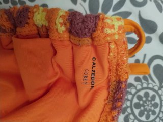 Bikini Calzedonia Crochet Naranja y Amarillo