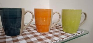 Set 4 Tazze Mug Colazione Ceramica