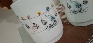 2 Tazze colazione in porcellana