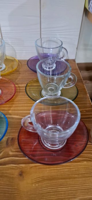 Set 6 tazzine caffè Excelsa con piattini