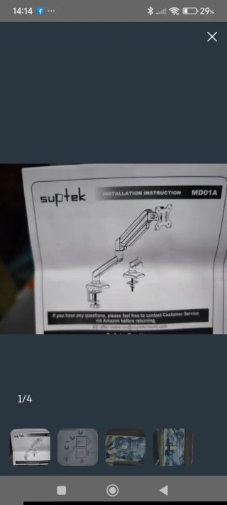 Soporte de monitor Suptek negro