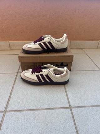 Adidas Samba Beige/Rojo Tinto