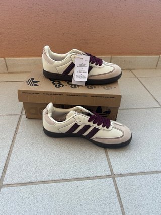 Adidas Samba Beige/Rojo Tinto