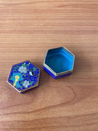 Scatolina portagioie cloisonné cinese vintage