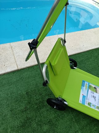 Tumbona de playa/jardín con ruedas