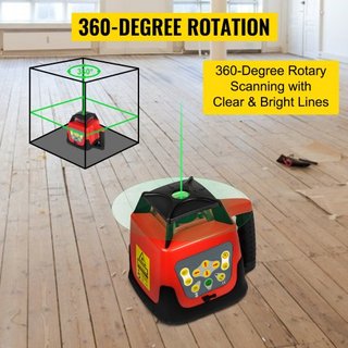 Kit de Nivel Láser Rotativo Verde con Trípode Ajustable y Personal de 5M, Rango de 500M, Escaneo Rotativo de 360 Grados, Sistema de Nivelación Automática, para Proyectos de Construcción