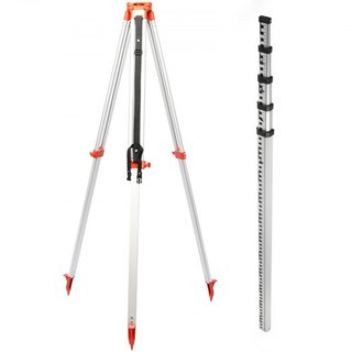 Kit de Nivel Láser Rotativo Verde con Trípode Ajustable y Personal de 5M, Rango de 500M, Escaneo Rotativo de 360 Grados, Sistema de Nivelación Automática, para Proyectos de Construcción