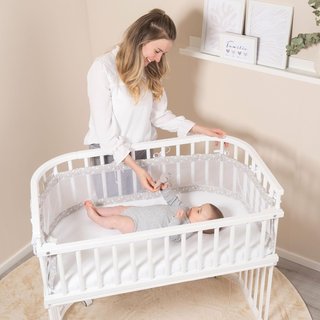 babybay barrera madera natural segura flexible