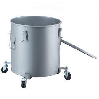 Cubo de Grasa para Freír, Caddy de Desecho de Aceite de 16 Gal con Base de Ruedas, Recubrimiento a Prueba de Óxido de Acero al Carbono, Contenedor de Transporte de Aceite con Tapa, Clips de Bloque...