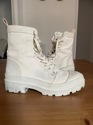 Botas blancas suela gruesa
