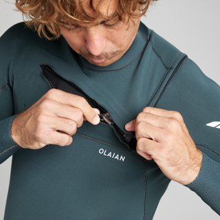 Neopreno surf Hombre agua templada 3/2mm 900 verde oscuro