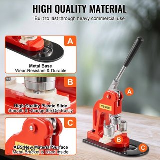 Máquina de Hacer Botones, Kit de Prensa de Insignias de 25 mm (1 pulgada), Regalos DIY para Niños, Suministros para Hacer Botones con 500 Piezas de Botones y Cortador Circular y Libro Mágico