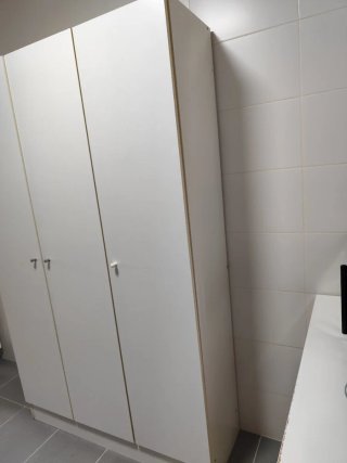 Armario despensa 3 puertas blanco