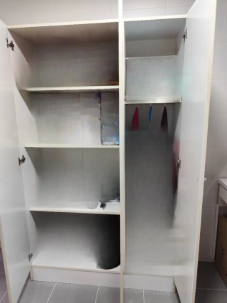 Armario despensa 3 puertas blanco