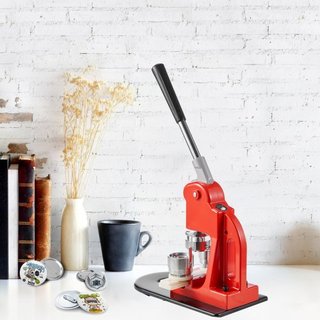 Máquina de Hacer Botones, Kit de Prensa de Insignias de 32 mm (1.25 pulgadas), Regalos DIY para Niños, Suministros para Hacer Botones con 500 piezas de Piezas de Botón, Cortador Circular y Libro M...