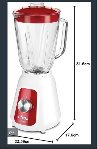 Batidora de vaso Ufesa Ruby Red