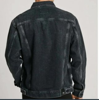 Chaqueta vaquera hombre negra