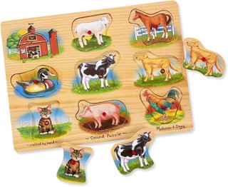 Melissa & Doug puzzle madera animales granja