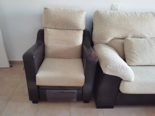 Conjunto de sofá y sillones relax