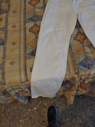 Pantalón Bershka blanco recto T.36