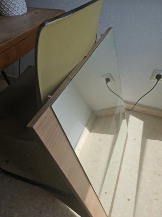 Espejo de aseo madera y cristal