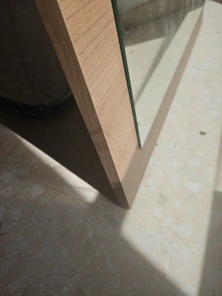 Espejo de aseo madera y cristal