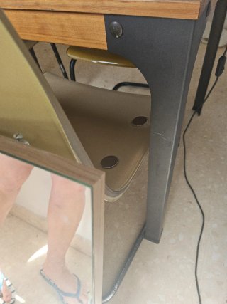 Espejo de aseo madera y cristal
