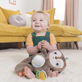 Perezoso peluche suave sensorial bebé cochecito