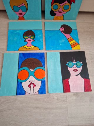 Cuadros decorativos de madera lote 20 euros