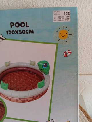 Piscina infantil tortuga hinchable